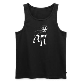 Rottweiler - Männer Premium Bio Tank Top - Schwarz - Vorne - Michal (187cm)