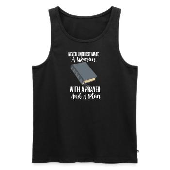 Woman With A Prayer - Männer Premium Bio Tank Top - Schwarz - Vorne - Michal (187cm)