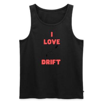 i love car drift - Männer Premium Bio Tank Top - Schwarz - Vorne - Michal (187cm)