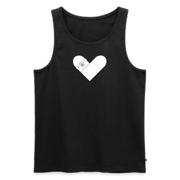 Skateboard Heart - Männer Premium Bio Tank Top - Schwarz - Vorne - Michal (187cm)
