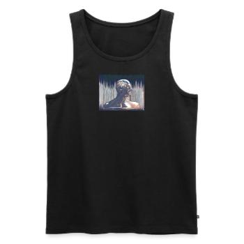 Lightrix - Men's Premium Organic Tank Top - black - Front - AI Model Male 178 light (178cm)