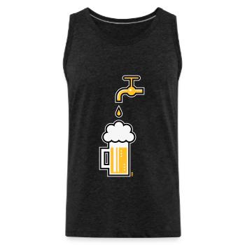 Robinet de chope à bière (Chope à bière Chope à bière / 3C) - Débardeur bio Premium Homme - charbon - Devant - Alexander (188cm)