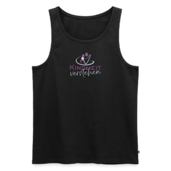 Kindheit verstehen - Männer Premium Bio Tank Top - Schwarz - Vorne - Michal (187cm)