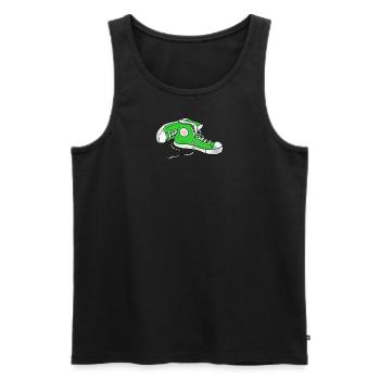 Chucks grün - Männer Premium Bio Tank Top - Schwarz - Vorne - Michal (187cm)