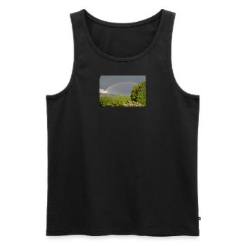 Regenbogen - Männer Premium Bio Tank Top - Schwarz - Vorne - AI Model Male 178 light (178cm)