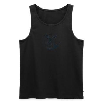 Frei wie ein Adler – Natur - Männer Premium Bio Tank Top - Schwarz - Vorne - Michal (187cm)