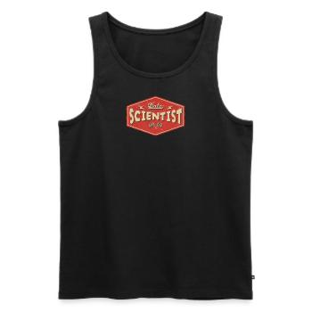 Scientifique des données – Vintage Tech - Débardeur bio Premium Homme - noir - Devant - AI Model Male 178 light (178cm)