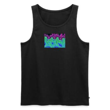 Luminous currents - Men's Premium Organic Tank Top - black - Front - AI Model Male 178 light (178cm)
