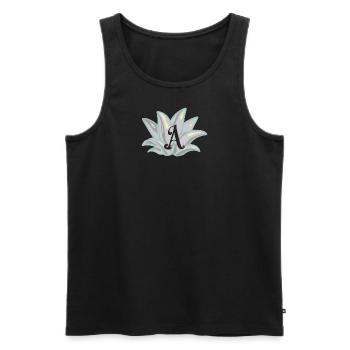 Calligraphy Font Handwriting - Men's Premium Organic Tank Top - black - Front - AI Model Male 178 light (178cm)