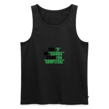 Witze Grüne Die Grünen Partei Öko Sprüche Klima - Männer Premium Bio Tank Top - Schwarz - Vorne - AI Model Male 178 light (178cm)