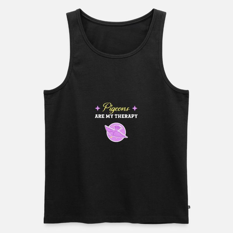 Taube - Männer Premium Bio Tank Top - Schwarz