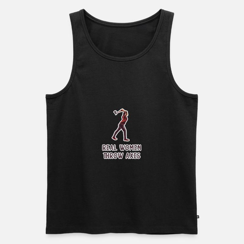 Axe throw axe throwing - Men's Premium Organic Tank Top - black