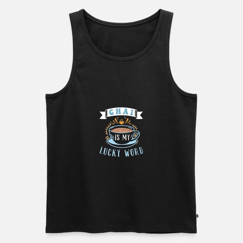 Chai Latte Tee trinken Teetrinker - Männer Premium Bio Tank Top - Schwarz