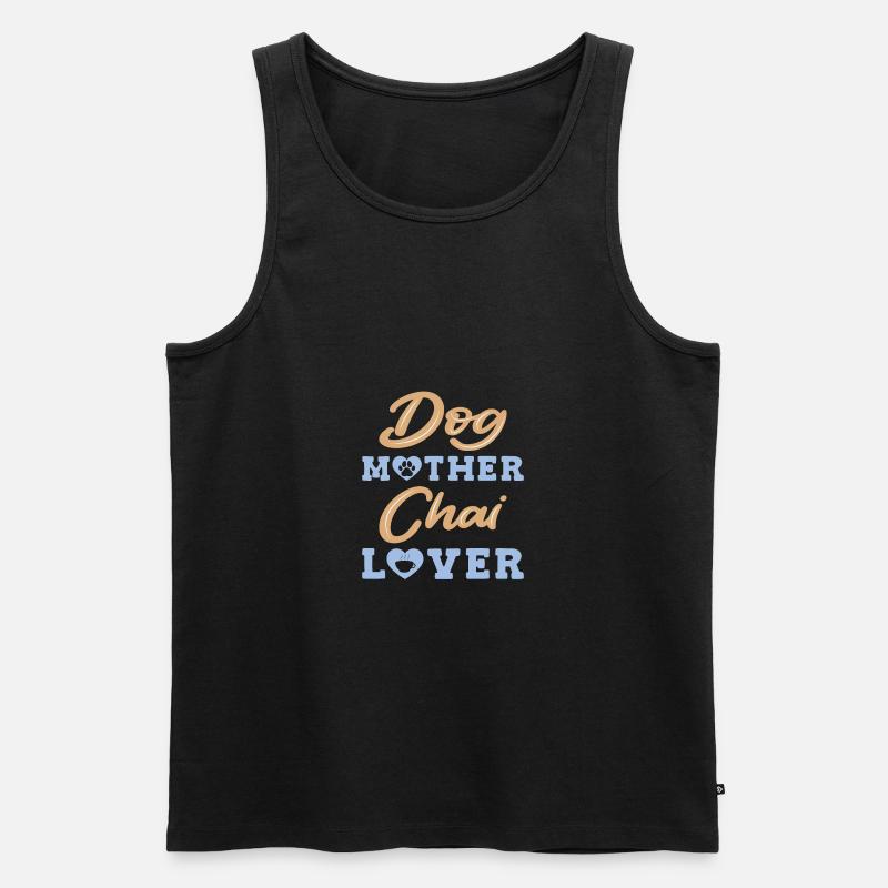 Chai Latte Tee trinken Teetrinker - Männer Premium Bio Tank Top - Schwarz