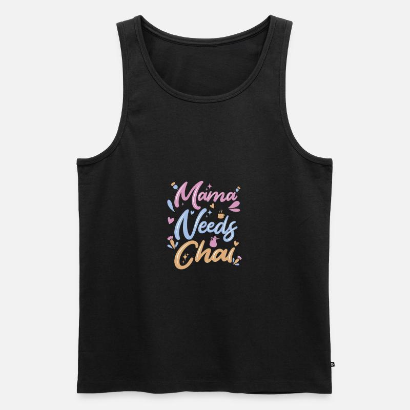 Chai Latte Tee trinken Teetrinker - Männer Premium Bio Tank Top - Schwarz