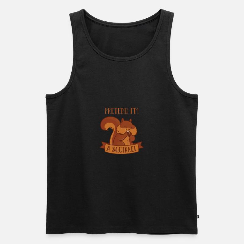 Eichhörnchen - Männer Premium Bio Tank Top - Schwarz