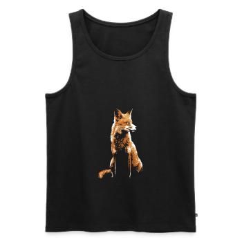 Renard - Débardeur bio Premium Homme - noir - Devant - Michal (187cm)
