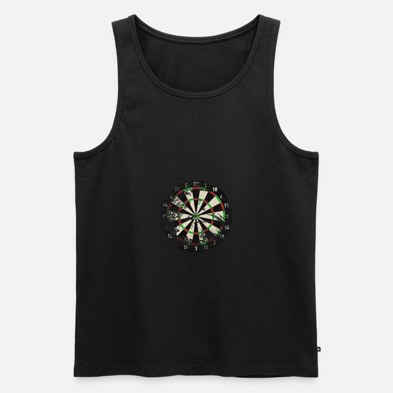 Dartscheibe - Männer Premium Bio Tank Top - Schwarz