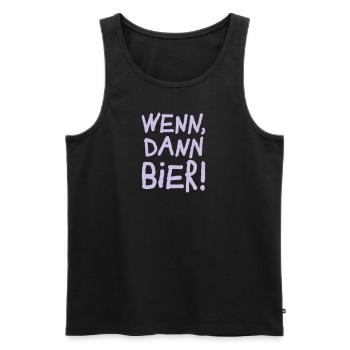Bier Garten Getränk Grillmeister Sommer Party - Männer Premium Bio Tank Top - Schwarz - Vorne - Michal (187cm)