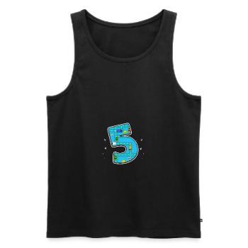5 ans enfants garçons 5ème anniversaire rues - Débardeur bio Premium Homme - noir - Devant - Michal (187cm)