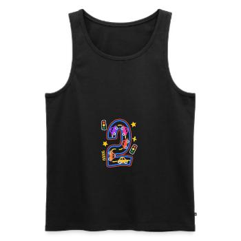 Kids Birthday Number 2 ToyCars für Kinder Jungen - Männer Premium Bio Tank Top - Schwarz - Vorne - Michal (187cm)