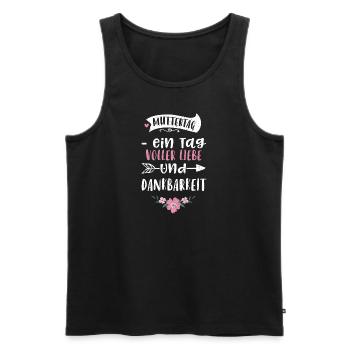 Mother's Day - a day full of love... - Men's Premium Organic Tank Top - black - Front - Michal (187cm)
