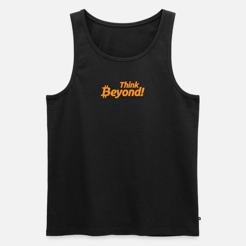 Bitcoin - Think beyond! - Men's Premium Organic Tank Top - undefined