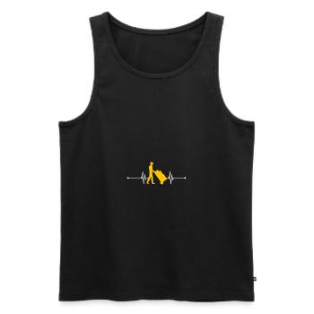 Paketbote Herzschlag Puls Postbote Briefträger - Männer Premium Bio Tank Top - Schwarz - Vorne - AI Model Male 178 light (178cm)