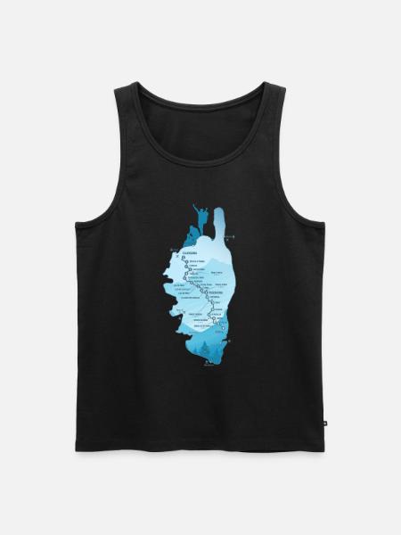 Hiking Corsica GR 20 map GR20 corsica hiking gr20 - Men's Premium Organic Tank Top - black