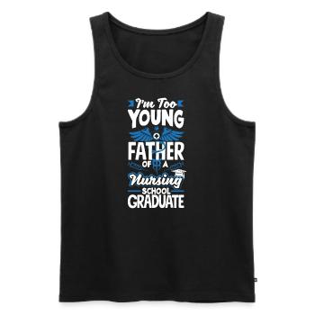 Trop jeune pour être le père d’une école d’infirmières - Débardeur bio Premium Homme - noir - Devant - Michal (187cm)