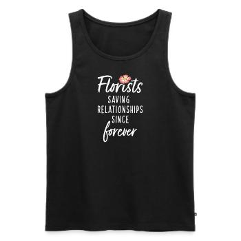 Floristen retten Beziehungen seit Ewigkeiten - Männer Premium Bio Tank Top - Schwarz - Vorne - AI Model Male 178 light (178cm)