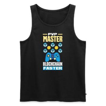 Cryptocurrency Rewards Gaming Blockchain Gamer - Men's Premium Organic Tank Top - black - Front - Michal (187cm)