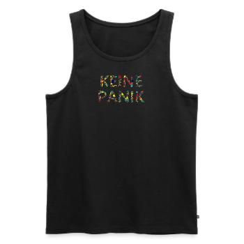 Keine Panik 2 - Männer Premium Bio Tank Top - Schwarz - Vorne - AI Model Male 178 light (178cm)