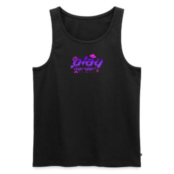 Play harder - Männer Premium Bio Tank Top - Schwarz - Vorne - AI Model Male 178 light (178cm)