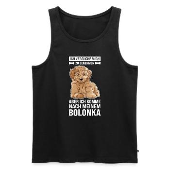 Bolonka Hund Bolonka Zwetna Geschenk - Männer Premium Bio Tank Top - Schwarz - Vorne - Michal (187cm)