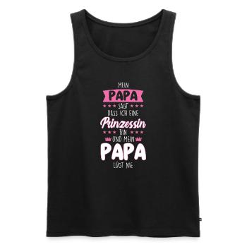 Tochter Papa Vater Geschenk - Männer Premium Bio Tank Top - Schwarz - Vorne - Michal (187cm)