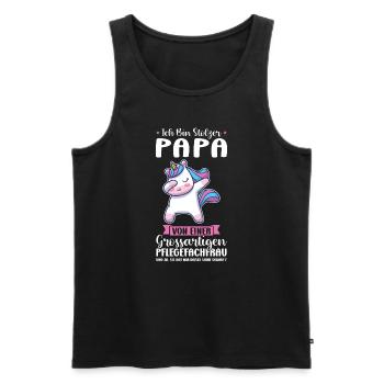 Krankenhaus Pflegefachfrau Pflegerin Geschenk - Männer Premium Bio Tank Top - Schwarz - Vorne - Michal (187cm)