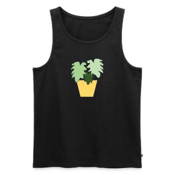 unperfekte Pflanze - Männer Premium Bio Tank Top - Schwarz - Vorne - AI Model Male 178 light (178cm)