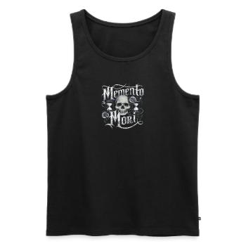 Memento Mori, Embrasser le présent - Débardeur bio Premium Homme - noir - Devant - Michal (187cm)