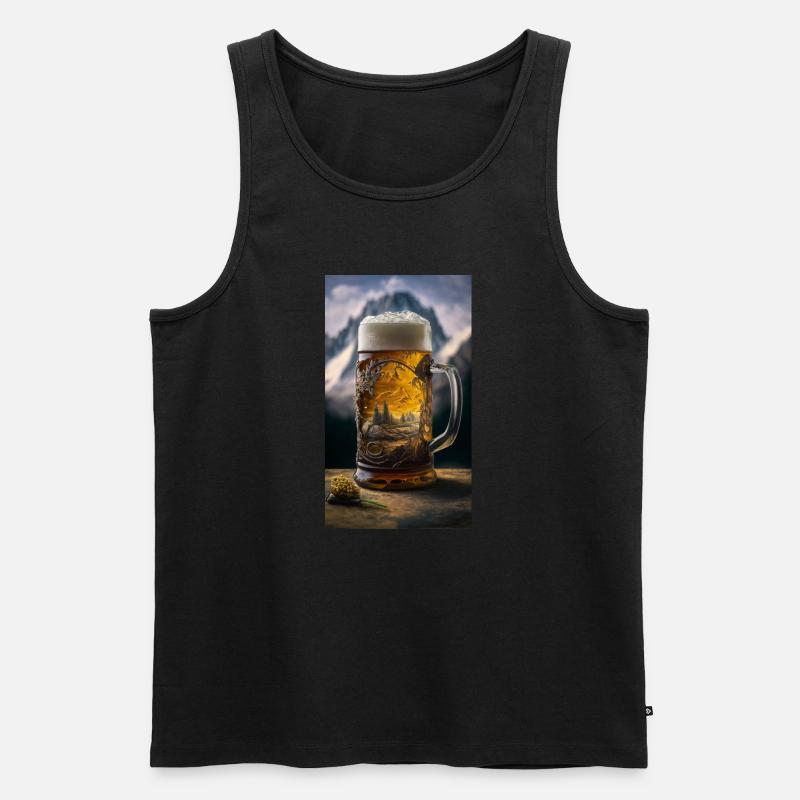 Mass Bier - Männer Premium Bio Tank Top - Schwarz