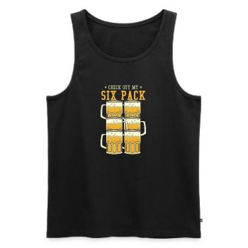 Beer Glasses Six Pack - Männer Premium Bio Tank Top - Schwarz - Vorne - Michal (187cm)