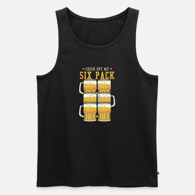 Beer Glasses Six Pack - Männer Premium Bio Tank Top - Schwarz