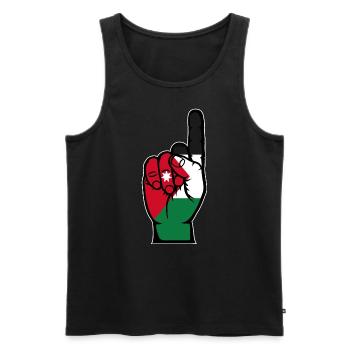 Jordan flag number 1 - Men's Premium Organic Tank Top - black - Front - Michal (187cm)
