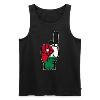 Jordan flag number 1 used - Men's Premium Organic Tank Top - black - Front - Michal (187cm)