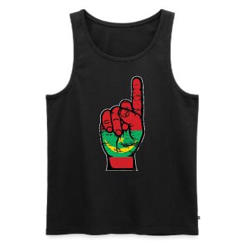 Mauritania flag number 1 used - Men's Premium Organic Tank Top - black - Front - Michal (187cm)