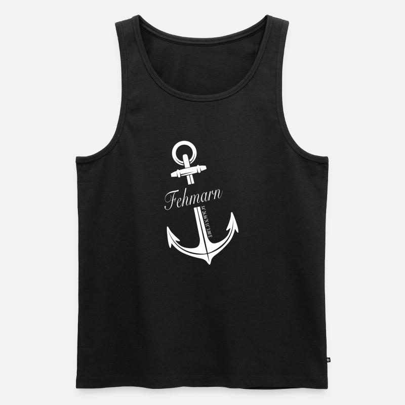 Fehmarn - Männer Premium Bio Tank Top - Schwarz