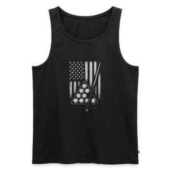 Flag Pool Balls Design - Men's Premium Organic Tank Top - black - Front - AI Model Male 178 light (178cm)