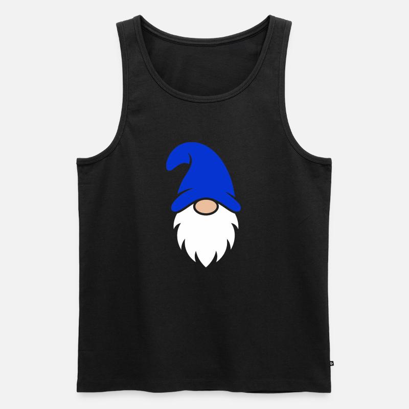 Blaubärtiger Zwerg Charm - Männer Premium Bio Tank Top - Schwarz