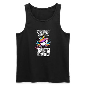 Punkrock Einhorn - Männer Premium Bio Tank Top - Schwarz - Vorne - AI Model Male 178 light (178cm)