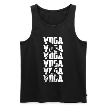 Yoga - Débardeur bio Premium Homme - noir - Devant - Michal (187cm)